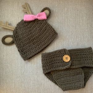 newborn photo baby deer outfit